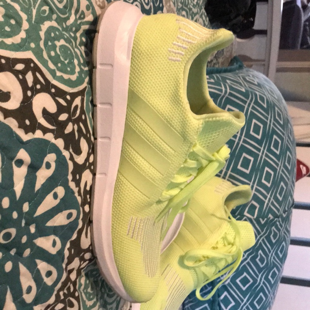 neon green adidas shoes